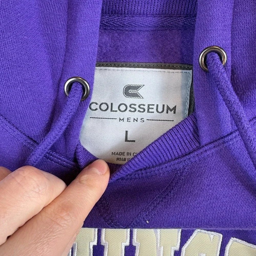 Washington Huskies Hoodie Mens L Purple College Colosseum Sample Rare NEW